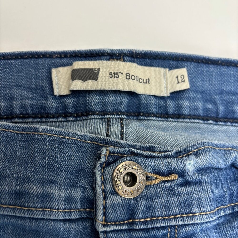 Levi's 515 Bootcut Women's size 12 Medium Wash Blue Denim‎ Jeans - Picture 2 of 4